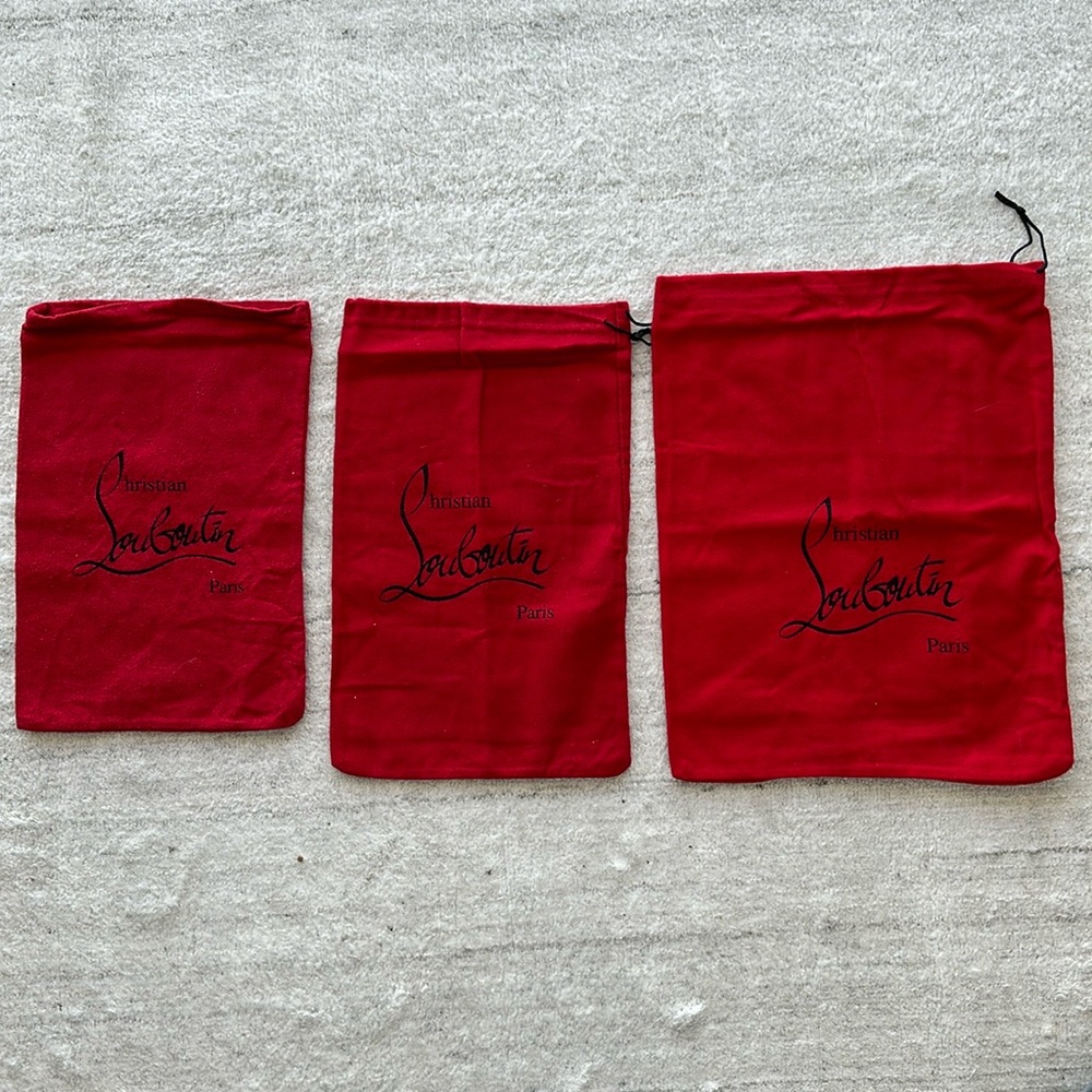 3 different sizes Christian Louboutin dust bags